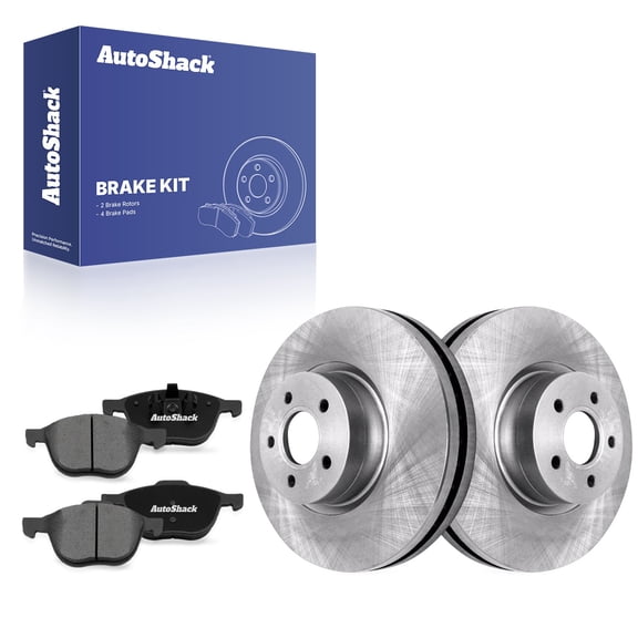 AutoShack Front Vented Brake Rotors   Premium Ceramic Pads 6-PC Brake Kit Replacement for 2013-2019 Ford Escape 2006-2013 Volvo C70 2004-2008 Volvo S40 11.81" (300 mm)
