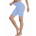 thumbnail image 2 of Funidos Plus Size Women's biker Shorts High-Waisted with Pockets Tummy Control Yoga workout Running Shorts for Women Moisture-Wicking Extended Sizes, 2 of 5