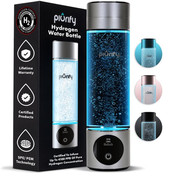 Generador de botellas de agua de hidrógeno PIURIFY 4100+ PPB Silver