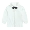 thumbnail image 6 of Hwmodou Toddler Boys Holiday Outfit Sets Kids Baby Clothes Suit Gentleman Wedding Outfits Formal Dress Shirt Bowtie Vest Suspender Pants Gifts For Teen Boys,6M-4Y, 6 of 9
