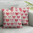 thumbnail image 3 of COMIO Valentines Day Pillow Covers, Valentines Decor Pillowcase Pink Love Heart Valentines Throw Pillows Anniversary Mother's Day Decorative Outdoor Cushion Case for Sofa Couch, 3 of 5