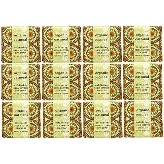 Greenwich Bay Trading Company 1.9oz Soap Bulk Packs of 12 (Organic Oatmeal)