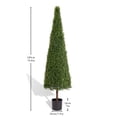 thumbnail image 3 of 6FT Artificial Conical Topiary Trees UV Resistant Faux Cedar Bushes and Evergreen Shrubs, Fake Potted Plants for Front Porch Outside Planter Decor, 1pc/set, 3 of 4
