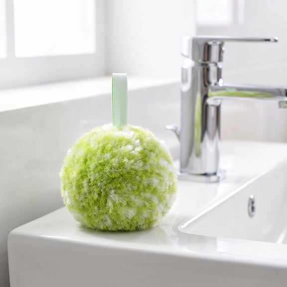 Bathroom Cleaning Ball, Soft Polypropylene Detail Scrubber with Hanging Loop, No-Scratch Multi-Surface Cleaner for Sink Tub Tile Narrow Gaps, Kitchen Household Cleaning Tool