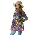 thumbnail image 2 of Garronmavis Cardigan Sweaters for Women Open Front Knit Sweater Lightweight Cardigan Jacket Plus Size Fall Coats Loose Cover Up Casual Blouse Tops Hippie Flowers, 2 of 6