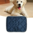 thumbnail image 4 of Pet Warm Pad, Cat Mat Heat Insulation Interlayer Polyester Fleece Comfortable  For Home Dark Blue With Grey Trimming M, 4 of 8