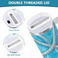 thumbnail image 5 of Blue Water Surface Pattern Water Bottles 30oz Insulated Tumblers Double-Walled Ergonomic Handle Leak Proof, 5 of 10
