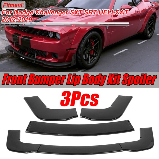 Front Bumper Lip Body Kit Spoiler For Dodge Challenger Sxt Srt Hellcat 2012 2019 With Accessories Screws Attachment Walmart Com Walmart Com