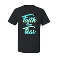 thumbnail image 2 of Wild Bobby, Faith Over Fear, Inspirational/Christian, Men Graphic Tee, Black, 3X-Large, 2 of 4