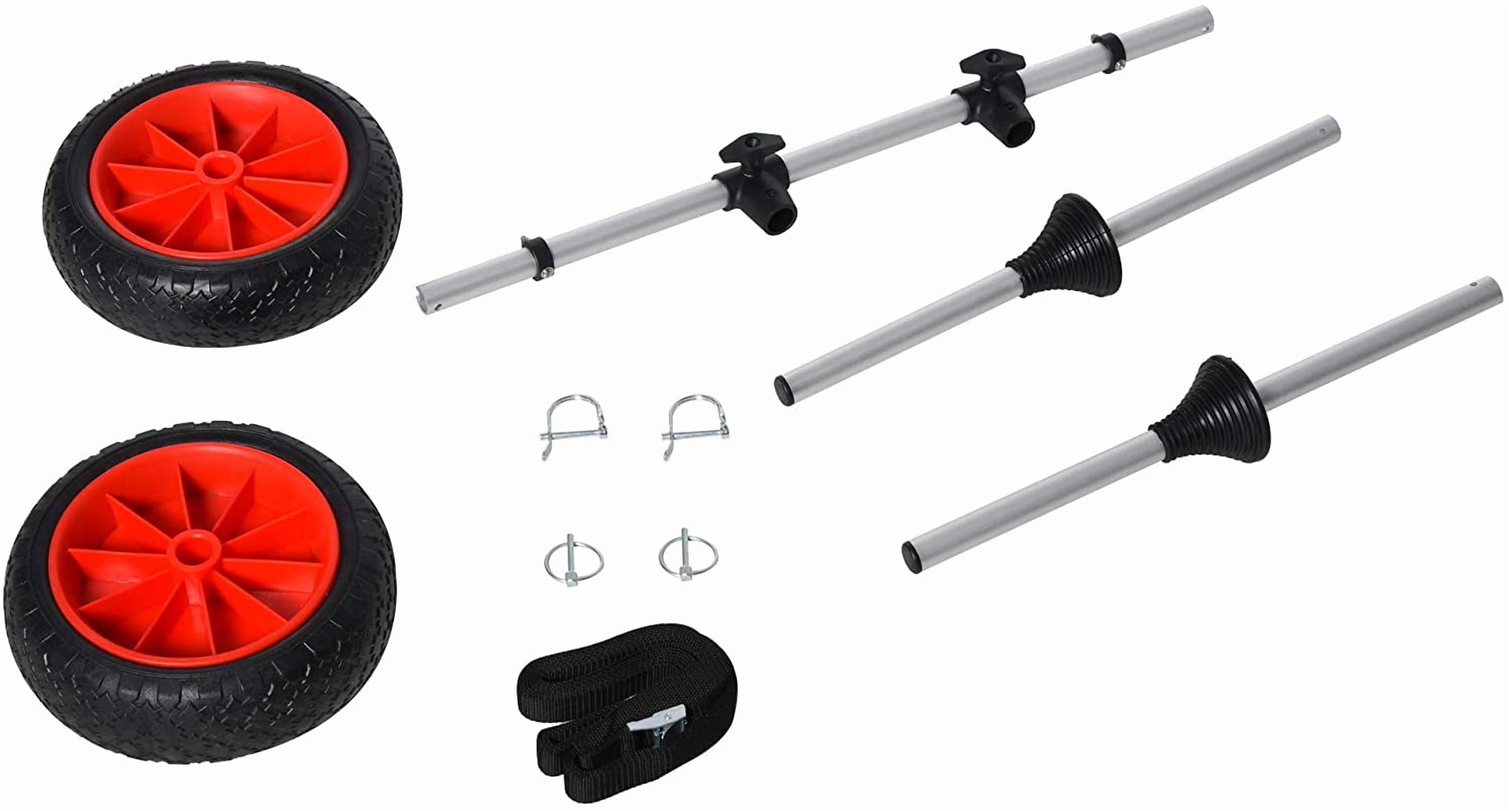 Neatifyes Kayak Cart, Trolley Trailer Kayak Wheels with Strong Aluminum Frame, Adjustable Width Crossbar, & Large Tires