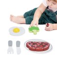 thumbnail image 4 of Simulation Kitchenware Play Set, Steak Vegetable Omelette Educational Safe Kitchen Food Toys Durable Entertaining  For Kids Above 3 Years Old OXYQ-Blue, 4 of 8