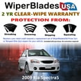 thumbnail image 2 of 2009 Kia Spectra5 Beam Wiper Blades Wipers w/2yr Warranty (Set of 2) (WiperBladesUSA), 2 of 5