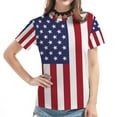 thumbnail image 4 of Lilgiuy Women Graphic T-shirt Independence Day Printed Tops Round Neck Short Sleeve Pullover Blouse, 4 of 4