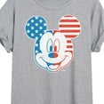 thumbnail image 3 of Disney - Americana - Mickey Face Stars And Stripes - Juniors Ideal Flowy Muscle T-Shirt, 3 of 5