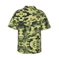 thumbnail image 3 of Green Camouflage Hawaiian Shirts For Men, Summer Short-Sleeve Relaxed-Fit Button-Down Shirts Xx-Large, 3 of 9