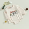thumbnail image 3 of Okbabeha Baby Girl Boy Christmas Outfit My First Christmas Sweater Sweatshirt Shirt Bubble Romper Onesie Santa Clothes, 3 of 5