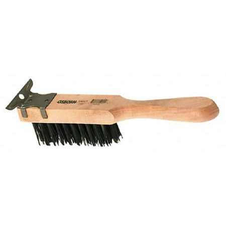 

Osborn - 4 Rows x 11 Columns Steel Scratch Brush - 5-1/2 Brush Length x 5-1/2 Brush Width 11-3/8 OAL 1-5/8 Trim Length Scraper (4 Pack)