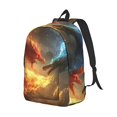 thumbnail image 2 of Yiaed Red And Blue Fire Dragon B Print Backpack, Premium Laptop Backpack, Travel Backpack for Women, Lightweight Backpacks, Comfortable Back Pack-Medium, 2 of 5