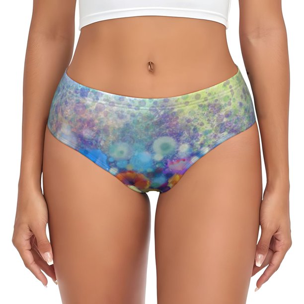 Balery Spring Flower Seasonal Ropa Interior de Algodón para Mujer con Dibujo – Braguitas Cómodas y Elásticas, Estilo Clásico-Small