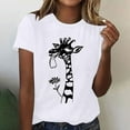 thumbnail image 1 of Nuoqisi T-Shirts pour Femmes Grande Taille à Manches Courtes, Col Rond, T-Shirt Graphique Décontracté, 1 of 6