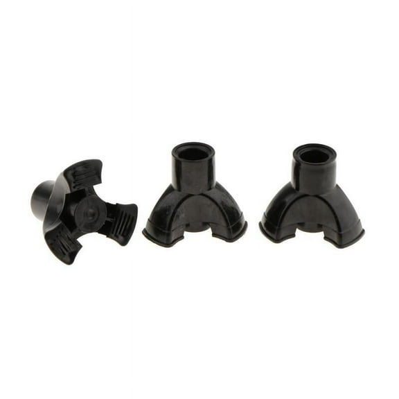 3Pcs Rubber Non-Slip Cane & Crutch Tips Heavy Duty Crutch Tip Replacements 7/8 Inch Black