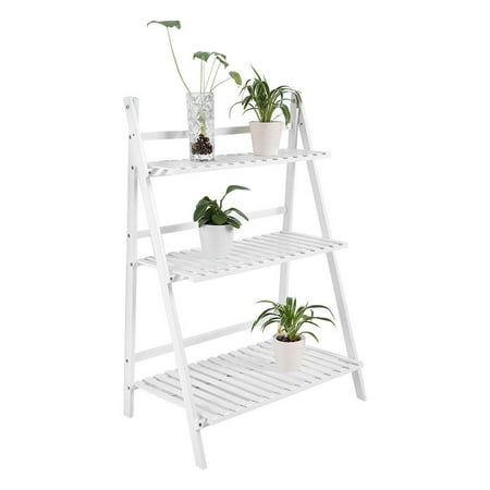 Tmishion Multi Layer Foldable Flower Plant Pots Display Rack Stand