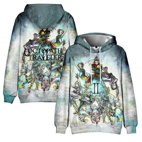 Octopath Traveler 2 3D Hoodies 2025 Fashion Game Streetwear Women Men Casual Pullovers