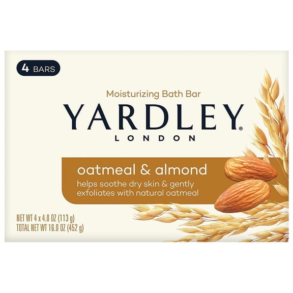 Yardley of London Naturally Moisturizing Bath Bar Oatmeal & Almond