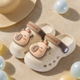 thumbnail image 2 of MIASHUI Tout-Petits Enfants Garçons Filles Mignons Sabots d'Eau de Jardin Sandales Chaussures à Enfiler Pantoufle, Café, 7,5-8 Ans, 2 of 6