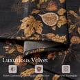 thumbnail image 2 of NICETOWN Velvet Curtains for Bedroom, Blackout Floral Velvet Curtains Thermal Insulated Room Darkening Drapes for Living Room Back Tab Soft Velvet Drapes, Black, 50"x96", 2 Panels, 2 of 8