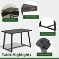 thumbnail image 3 of Brafabhome 6 PCS Dining Table Set with Storage Bench, Modern Corner Breakfast Nook with Cushions Stool for 6, Suitable for Kitchen and Dining Room | Rustic Brown, 3 of 10