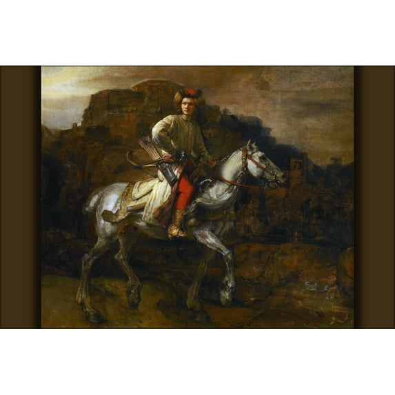 24"x36" Gallery Poster, The Polish Rider by rembrandt 1655