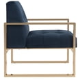 thumbnail image 4 of SAFAVIEH Vasco Modern Glam Cushioned Accent Chair, Navy, 4 of 11