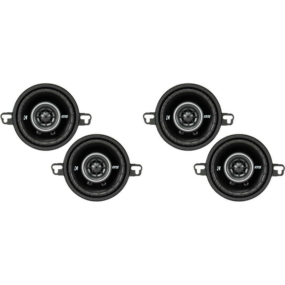 Kicker DSC350 3.5-Inch 89mm Coaxial Speakers w/ 43DSC3504 3.5" Coaxial Bundle