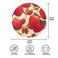 thumbnail image 4 of Round Placemat Heat Resistant & Wrinkle-Free Dining Table Decor Placemat For Home & Weddings Strawberry, 4 of 7