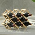 thumbnail image 3 of Botellero de madera YONGSHENG estantes de almacenamiento de vino encimera soporte de botella de vino plegable, 3 of 5
