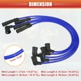 thumbnail image 3 of Cables de bobina de bujía de coche 7mm para Toyota Corolla Tercel Land Cruiser No.9091922133 - Paquete de 5, 3 of 7