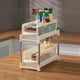 thumbnail image 5 of Organizador Deslizante de 2 Niveles para Bajo del Fregadero, Cajón Extraíble para Gabinete, Estante de Almacenaje de Plástico para Baño Cocina Despensa, Blanco Gris, 37.5x18.5x37cm, 5 of 6