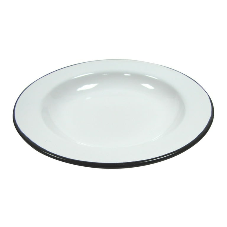 Small Rustic White Enamel Camping Plate Vintage Farmhouse Dish Outdoor Tableware Small Rustic White Enamel Camping Plate Vintage Farmhouse Dish Outdoor Tableware