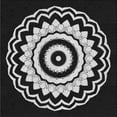 thumbnail image 1 of Ahgly Company Machine Washable Indoor Square Transitional Night Black Area Rugs, 4' Square, 1 of 7