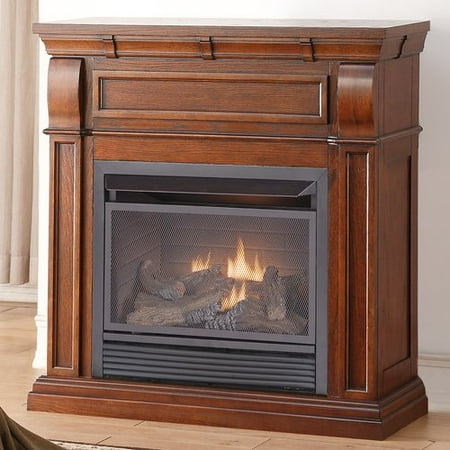 Duluth Forge Chestnut Dual Fuel Fireplace Walmart Com