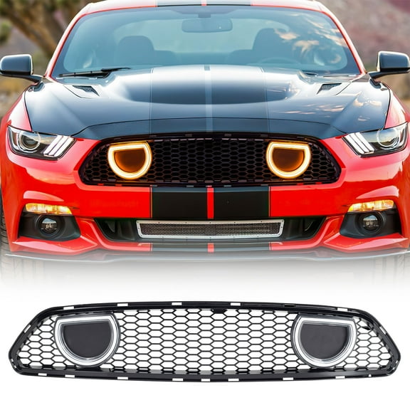 AMERICAN MODIFIED Grille for 15-17 Ford Mustang EcoBoost, GT, V6, Glossy