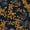 Dark Blue/Brown, variant on Black Floral Wallpaper Peel and Stick, Dark Gold Vintage Flower Contact Paper, Golden/White Botanical Wall Paper Self Adhesive Waterproof Removable for Room Cabinet Drawer Table Decor 17.5" x 118"