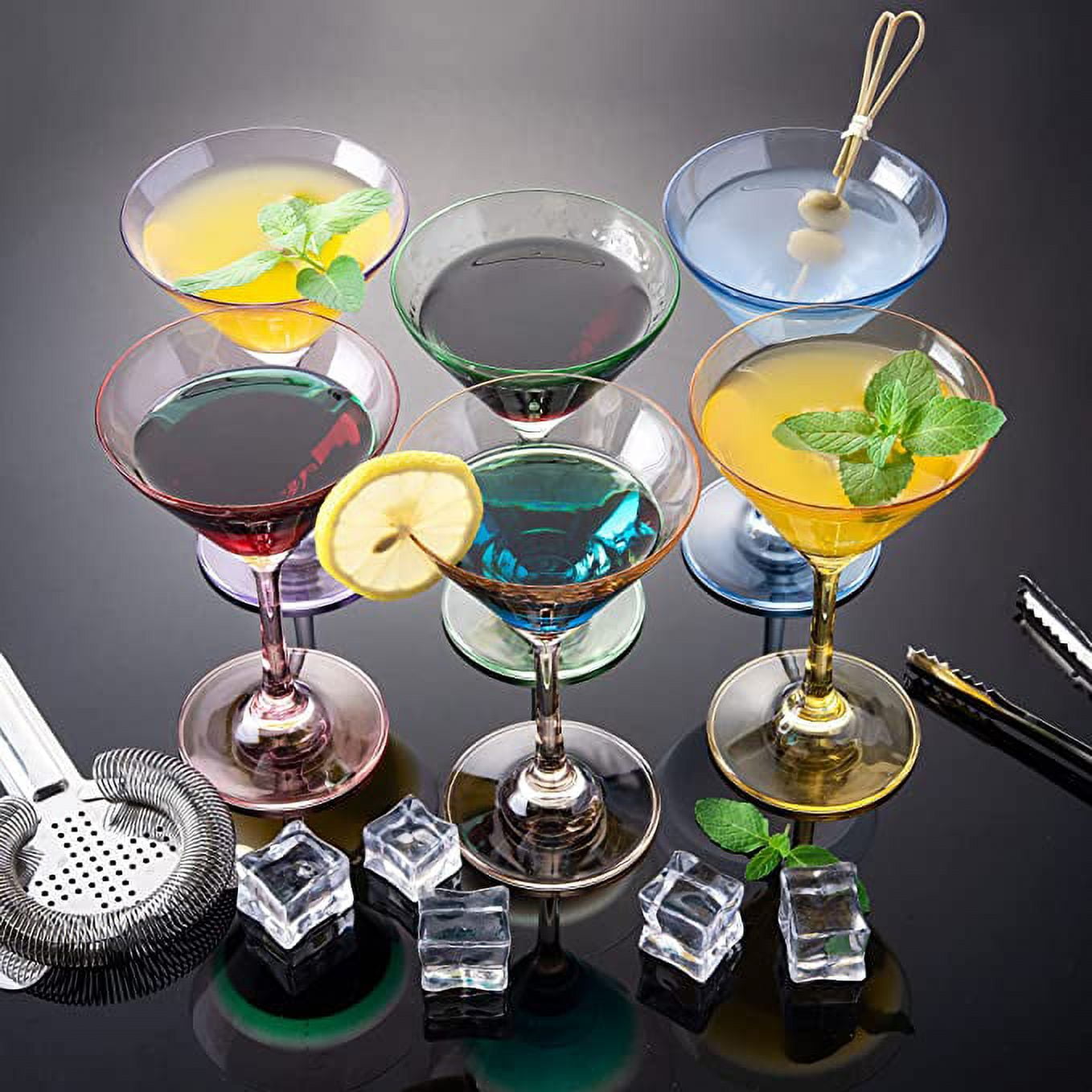 VENVENWEAVS Martini Glasses Set of 4, Hand-blown Crystal Cocktail Glasses  for Espresso Martini,Cosmo…See more VENVENWEAVS Martini Glasses Set of 4
