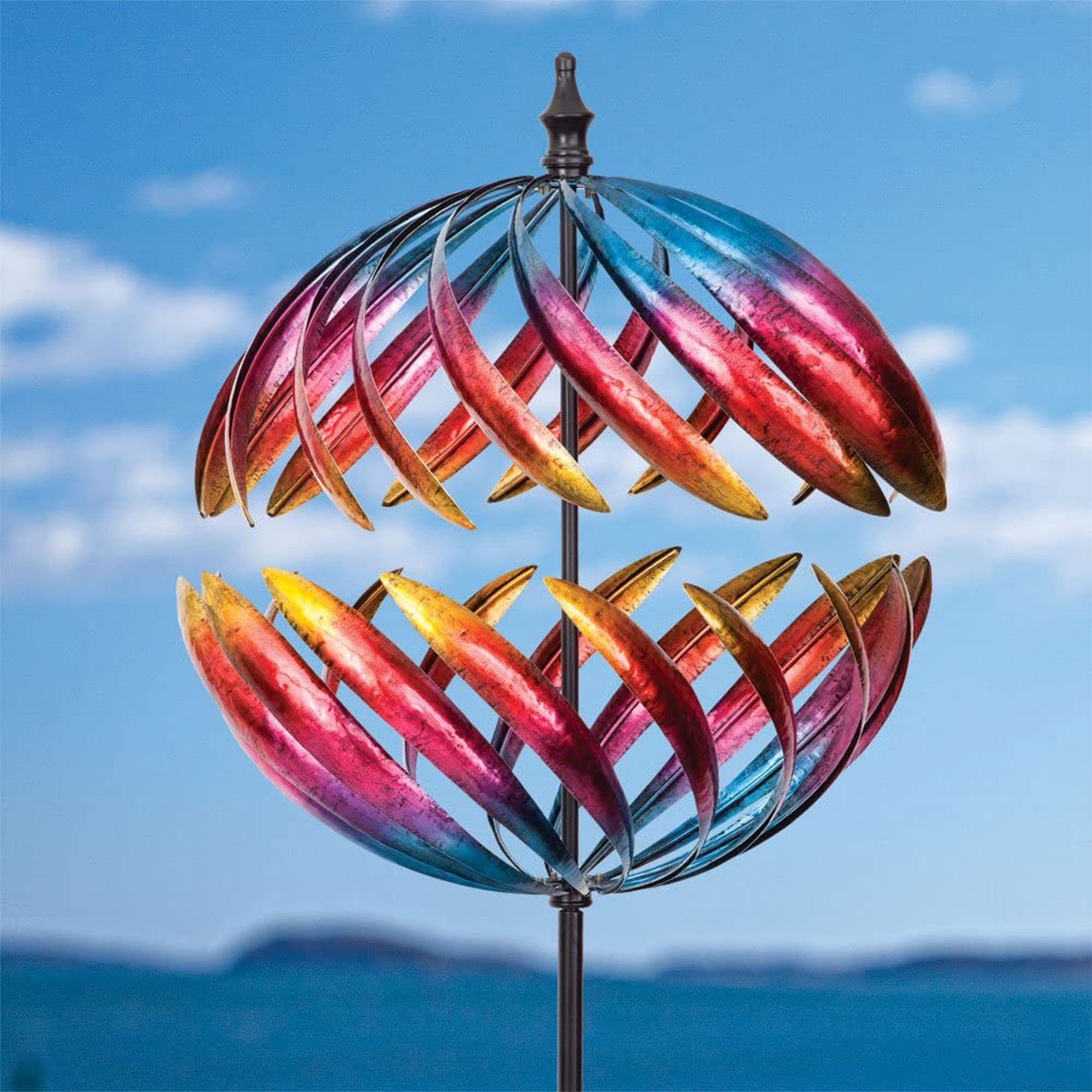 Bits and Pieces Jupiter 2 Way Kinetic Wind Spinner, Double Sided