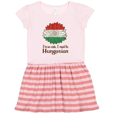 

Inktastic I m So Cute I Must Be Hungarian Hungary Sunflower Gift Toddler Girl Dress