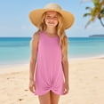thumbnail image 2 of Teen Swimsuit Cover Up Girls Summer Sleeveless Twist Front Girls Beach Dress 13-14 Years Bathing Suit Girl, 2 of 7