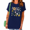 Navy Blue, variant on UNISHE White Women's Boho Garden Lady Wildflower Sunflower Botanical Graphic Short Sleeve T-Shirt Tops