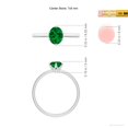 thumbnail image 5 of ANGARA Lab Grown Oval Emerald Solitaire Classic Engagement Ring for Women in 14K White Gold (Size-7x5mm) | May Birthstone, Birthday, Anniversary, Jewelry Gift for Women | Lab-Grown Emerald Ring, 5 of 9