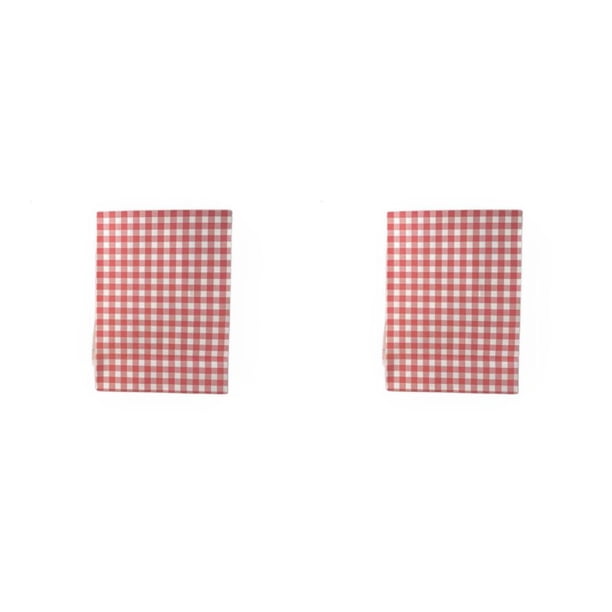 Ounissouiy Bolsas de tela escocesa de papel Envoltura Embalaje de regalo plegable Bolsa de estilo coreano Almacenamiento de dulces Reciclable Rojo 23*15*8cm 2piezas